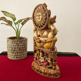 12” Ganesha Marble Dust & Resin Idol - Hindu God Statue - Decorative Murti - Crafts N Chisel - Indian Home Decor USA