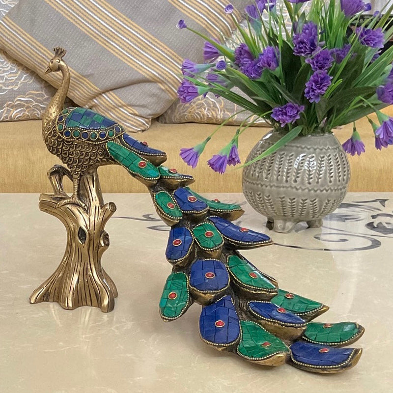 Handcrafted Brass Peacock, Indian Decoration Items