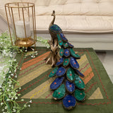 Handcrafted Brass Peacock With Stonework (set of 2) - Crafts N Chisel - Indian Home Decor USA
