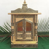 14” Wooden Temple (Mandir) - Crafts N Chisel - Indian home decor - Online USA