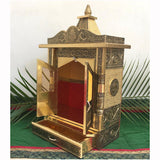 17” Wooden Temple (Mandir)-Crafts N Chisel - Indian handicrafts home decor USA