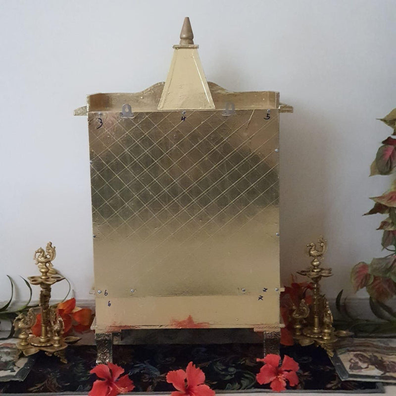 14” Wooden Temple (Mandir) - Crafts N Chisel - Indian home decor - Online USA