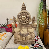 21” Ganesha Marble Dust & Resin Idol - Hindu God Statue - Decorative Murti - Crafts N Chisel - Indian Home Decor USA