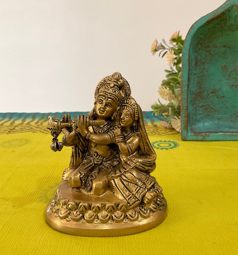 4” God Brass Idols (Set of 5) - Pooja Murti Statue - Housewarming Gift - Crafts N Chisel - Indian Home Decor USA