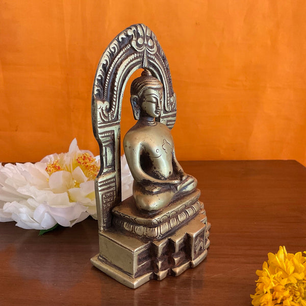 5.5” Mahavir Swamy Brass Idol - Decorative Statue - Crafts N Chisel - Indian Home Decor USA