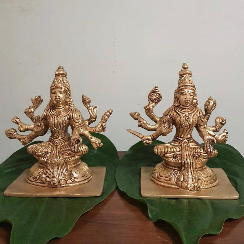 Ashtalakshmi Brass Idol - Decorative Figurine - Crafts N Chisel