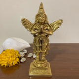 6” Garuda Brass Idol - Decorative Figurine - Crafts N Chisel - Indian Home Decor USA