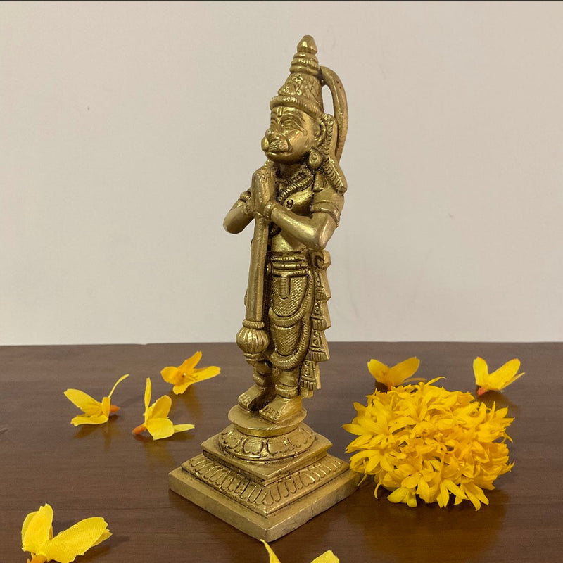 6” Lord Hanuman Idol - Decorative Home Decor - Crafts N Chisel - Indian Home Decor USA