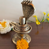 6” Shivling Brass Idol - Pooja Home Decor - Crafts N Chisel - Indian Home Decor USA