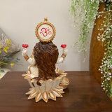 7” Goddess Lakshmi Marble Dust & Resin Idol - Decorative Figurine- Crafts N Chisel - Indian Home Decor USA
