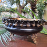 Decorative Brass Urli - Dark Cherry Finish-Crafts N Chisel-Indian Handicrafts Online USA