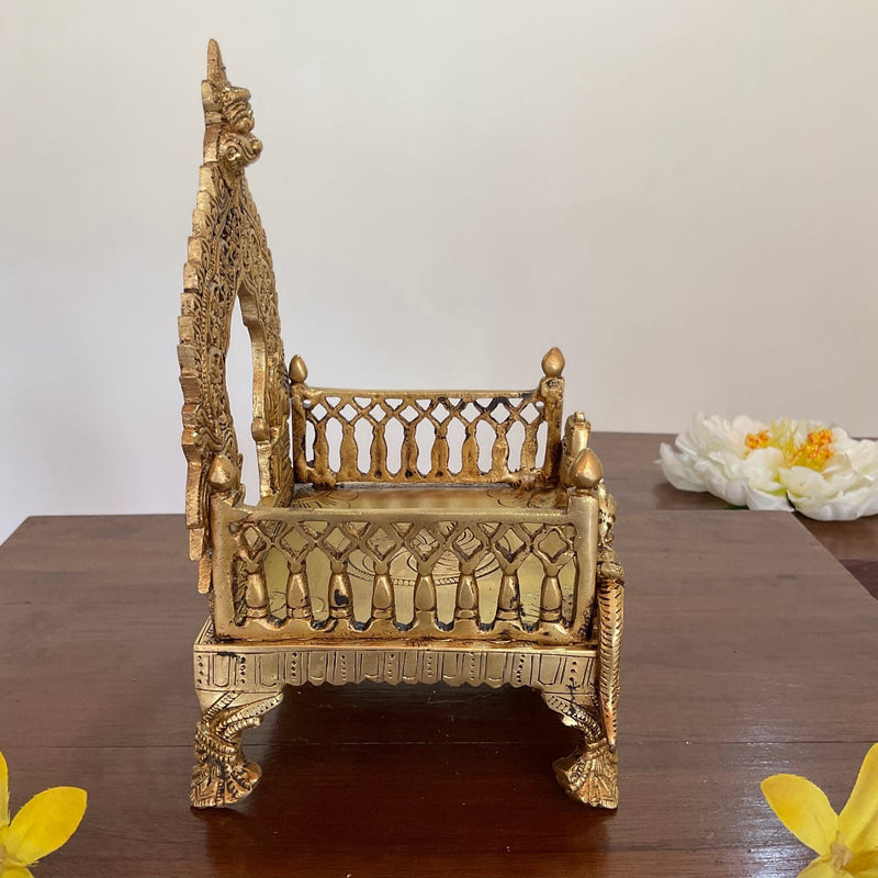 8” Sinhasan For Idols And Pooja - Crafts N Chisel - Indian Home Decor USA