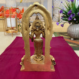 9” Goddess Laxmi Brass Idol - Decorative Figurine- Crafts N Chisel - Indian Home Decor USA