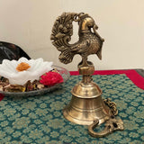 Annapakshi Hanging Bell - Brass Wall Hanging - Decorative and Religious - Crafts N Chisel - Indian Home Decor USA