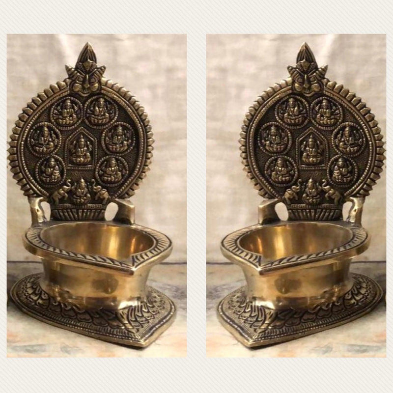 Ashtalakshmi Vilakku Diya | Indian Brass Festive Decor | Crafts N ...