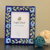 Blue Pottery Photo Frame 9" - Home Decor - Decorative Gift item - Crafts N Chisel - Indian home decor - Online USA