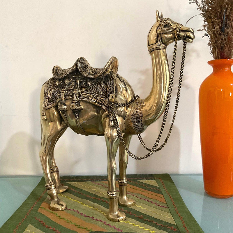 Brass Decorative Camel - Handmade Home Decor - Gift Item- Crafts N Chisel - Indian Home Decor USA