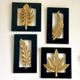 Brass Leaf Wall Hanging (Set of 4) - Crafts N Chisel - Indian home decor - Online USA