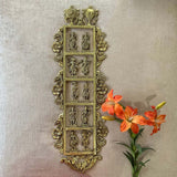 29.5 Inches Lord Vishnu Dashavatar Brass Divine Wall Hanging - Antique Finish - Crafts N Chisel - Indian Home Decor USA