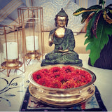 Brass Buddha idol and  Urli - Crafts N Chisel - Indian home decor - Online USA