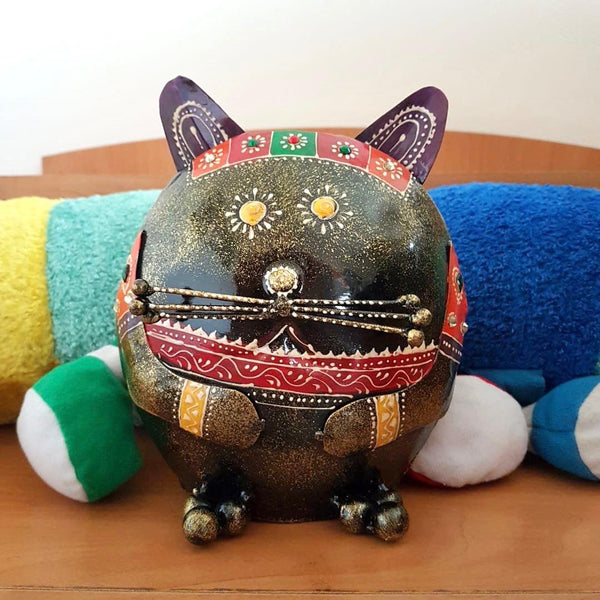 Cat Piggy Bank For Boys & Girls - Great Gift For Kids - Crafts N Chisel - Indian home decor - Online USA