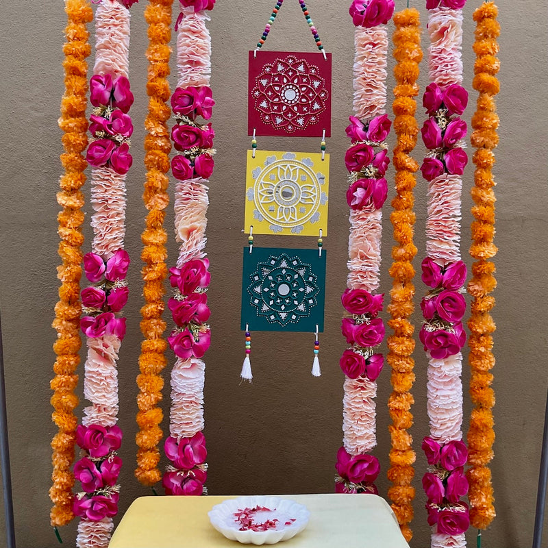 Ganpati Marigold Flower Decor for Ganesh Chaturthi Stage Decoration! |  Hyderabad