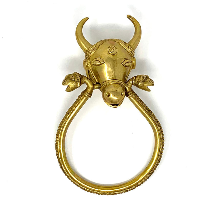 Cow Door knocker - Brass Work Door Hanging - Home Decor - Crafts N Chisel - Indian home decor - Online USA
