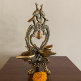 Dancing Peacock Diya - Handmade Brass lamp - Brass Diya For Pooja - Crafts N Chisel - Indian Home Decor USA