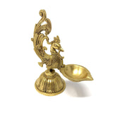 Dancing Peacock Diya - Handmade Brass lamp - Decorative - Crafts N Chisel - Indian home decor - Online USA