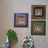 Dhokra Rajasthani 11" Wall Hanging (Set of 3) - Wall Decor - Home Decor - Crafts N Chisel - Indian Home Decor USA