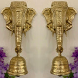 Lord Ganesh Bell - Brass Wall Hanging - Decorative and Religious - Crafts N Chisel - Indian home decor - Online USA
