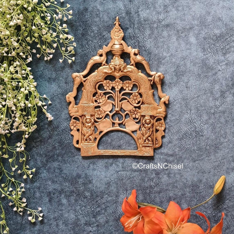 Exquisite Brass Yali Prabhavali - Ethnic Wall Decor- Indian Home Decor - Crafts N Chisel USA