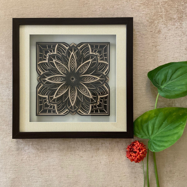 Flower Wooden Mandala Wall Decor - Wall hanging - Crafts N Chisel - Indian Home Decor USA