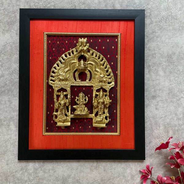 Frame Brass Prabhavali - Ethnic Wall Decor - Crafts N Chisel - Indian Home Decor USA