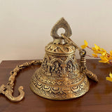 Ganesha Hanging Bell - Brass Wall Hanging - Decorative and Religious - Crafts N Chisel - Indian Home Decor USA