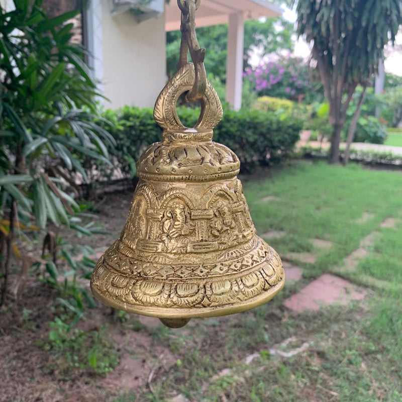 Brass Hanging Bells, Indian Home Pooja Decor