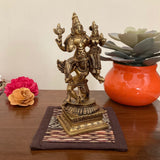 Garuda, Lord Vishnu & Devi Lakshmi Brass Idol - Decorative Figurine - Crafts N Chisel - Indian Home Decor USA