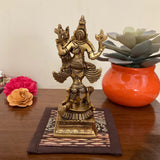 Garuda, Lord Vishnu & Devi Lakshmi Brass Idol - Decorative Figurine - Crafts N Chisel - Indian Home Decor USA