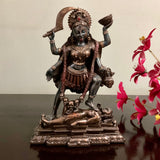 Goddess Kali Ma Bronze Finish Marble Dust & Resin Idol - Hindu God Statue - Decorative Murti - Crafts N Chisel - Indian Home Decor USA