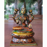 Goddess Laxmi Brass Idol - Decorative Figurine - crafts n chisel - indian home decor usa 