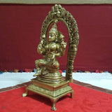 Goddess Laxmi Brass Idol - Decorative Figurine-Crafts N Chisel-Indian Handicrafts Online USA