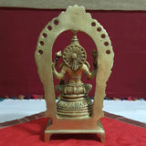 Goddess Laxmi Brass Idol - Decorative Figurine-Crafts N Chisel-Indian Handicrafts Online USA