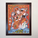 Goddess Saraswati Kerala Mural - Crafts N Chisel - Indian home decor - Online USA