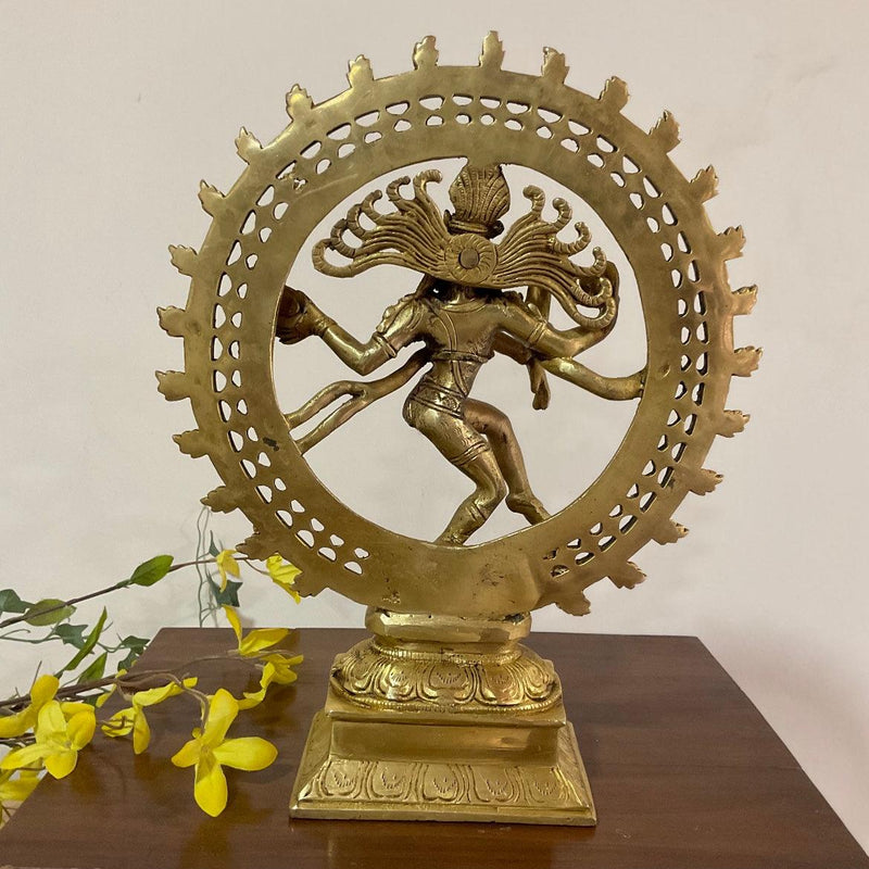 Handcrafted 13” Dancing Lord Natraj Idol - Decorative Figurine - Crafts N Chisel - Indian Home Decor USA