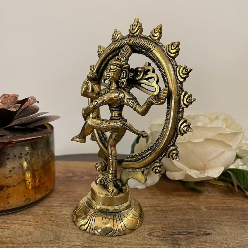 Handcrafted 6.8” Dancing Lord Natraj Idol - Decorative Figurine - Crafts N Chisel - Indian Home Decor USA
