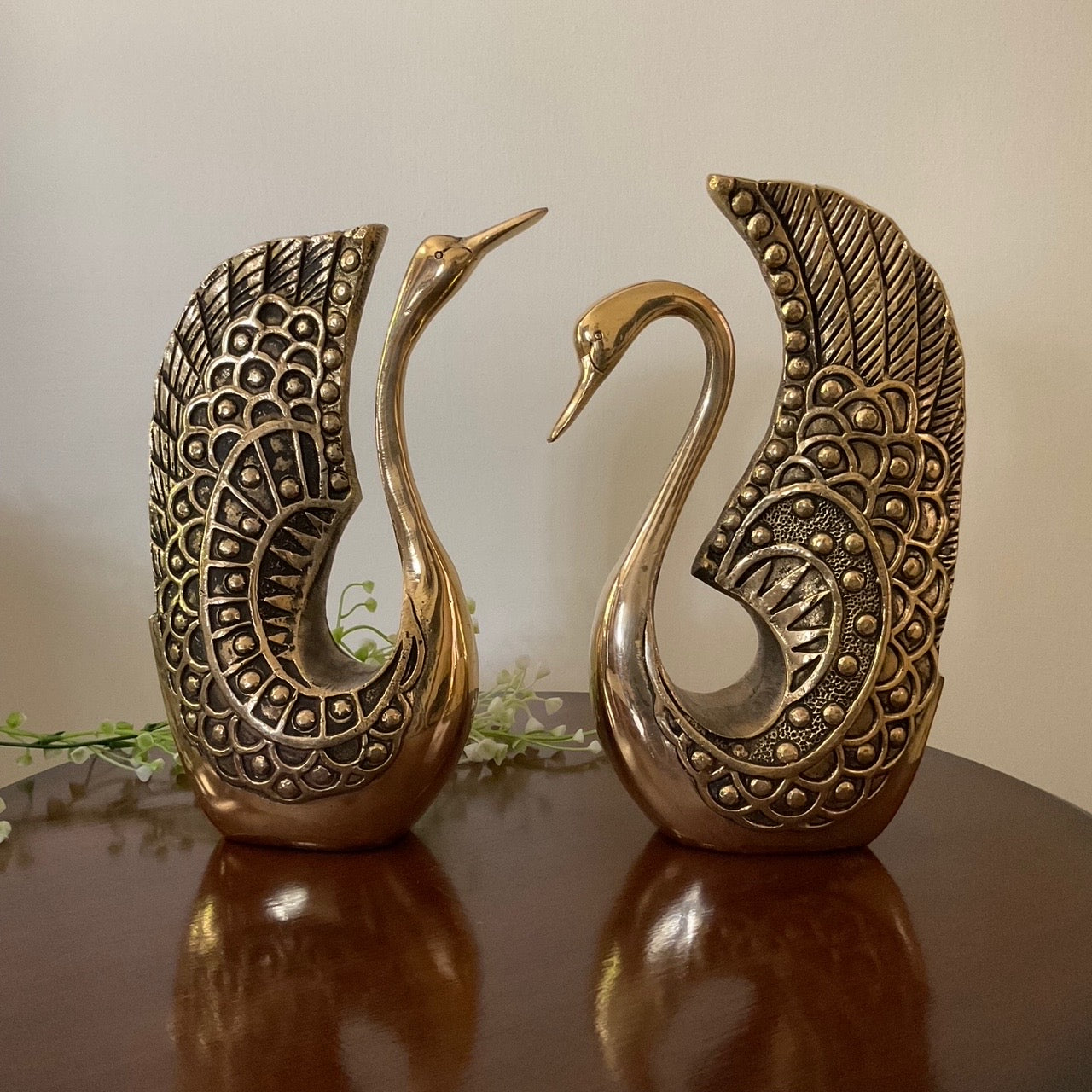 Handcrafted Brass Peacock (set of 2) Home Decor Crafts N Chisel