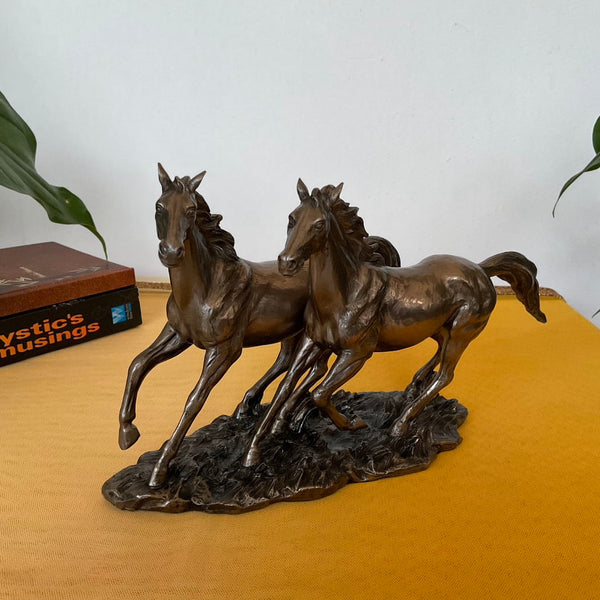 Bonded Bronze Horse Showpiece, Animal Decor - Crafts N Chisel - Indian Home Decor USA
