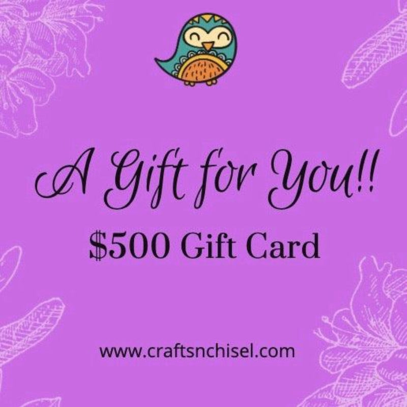 Crafts N Chisel $500 E-Gift Cards - Crafts N Chisel - Indian Home Decor USA