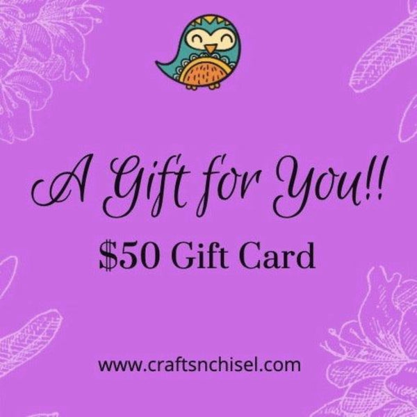 Crafts N Chisel $50 E-Gift Card - Crafts N Chisel - Indian Home Decor USA