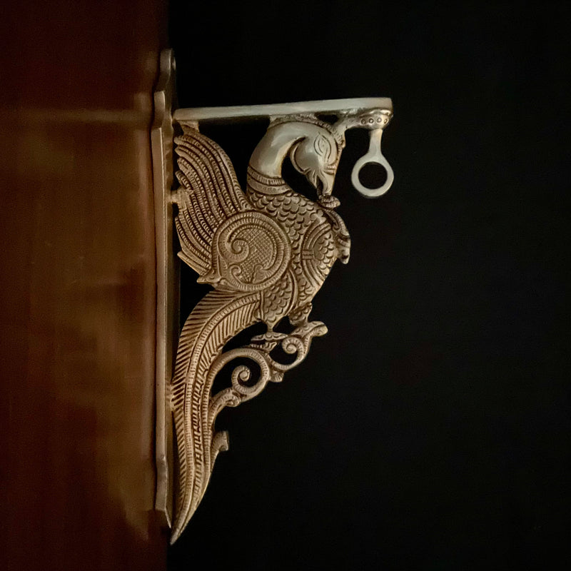 Brass Bird Hanger - Holder (Set of 2) - Crafts N Chisel - Indian Home Decor USA